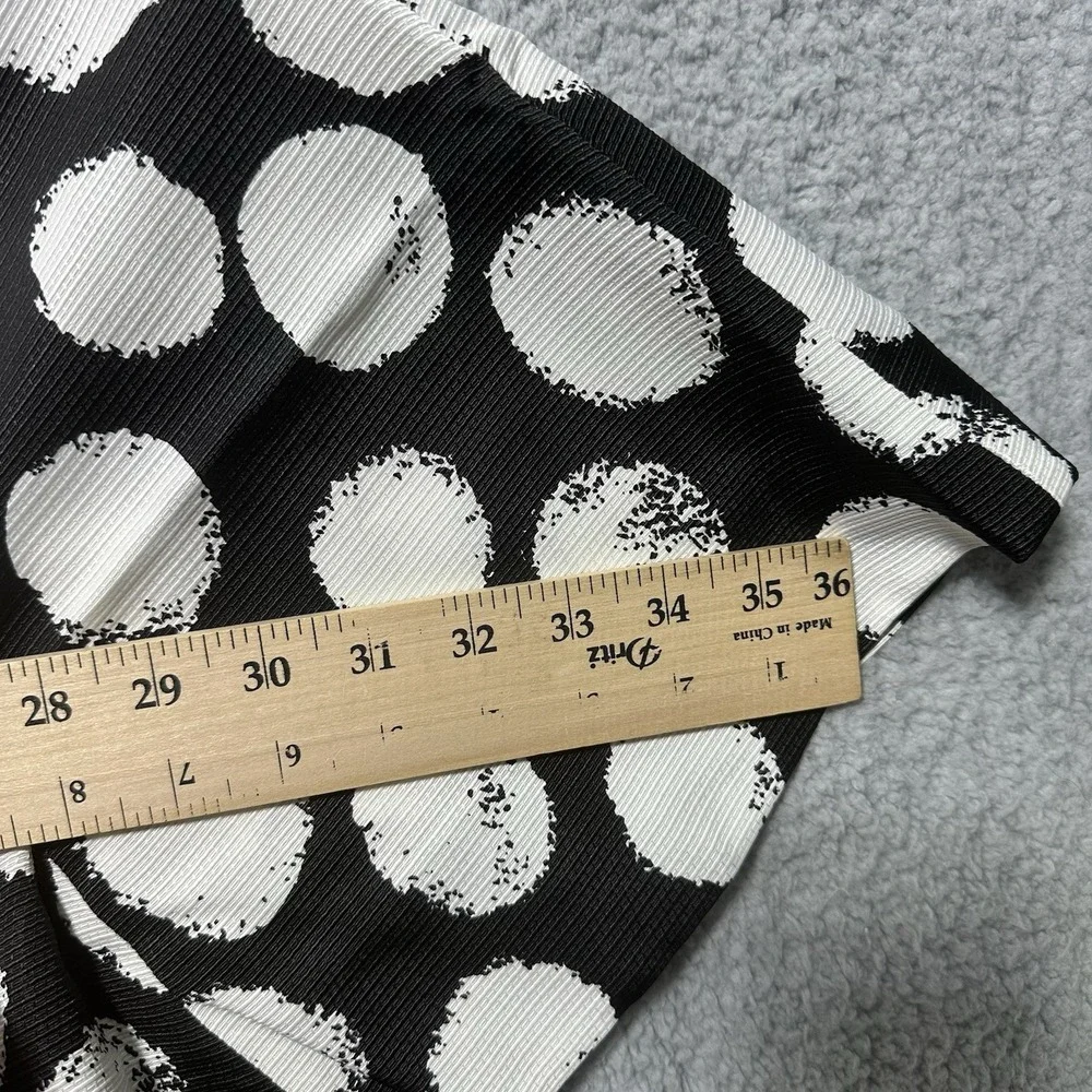 Julia Jordan Women's V Neck Extended Shoulder Polka Dot Fitflare Size 6‎ Pin Up